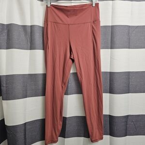 Calia Salmon High-Waisted Leggings with Streamlined Fit
